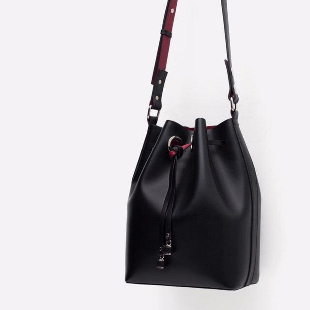 Zara Black Bucket Bag